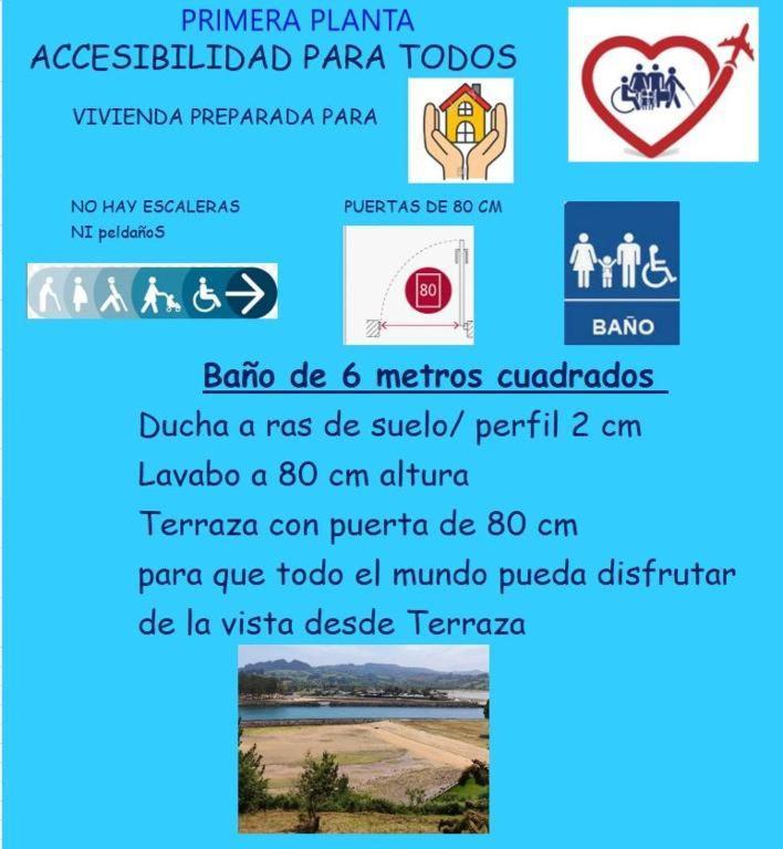 La Villa De Maria I Playa Beach El Puntal Asturias 比利亚维西奥萨 外观 照片